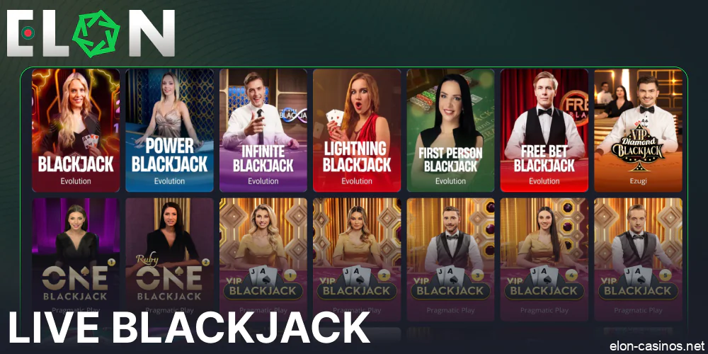 Live Blackjack games available on Elon Casino Bangladesh
