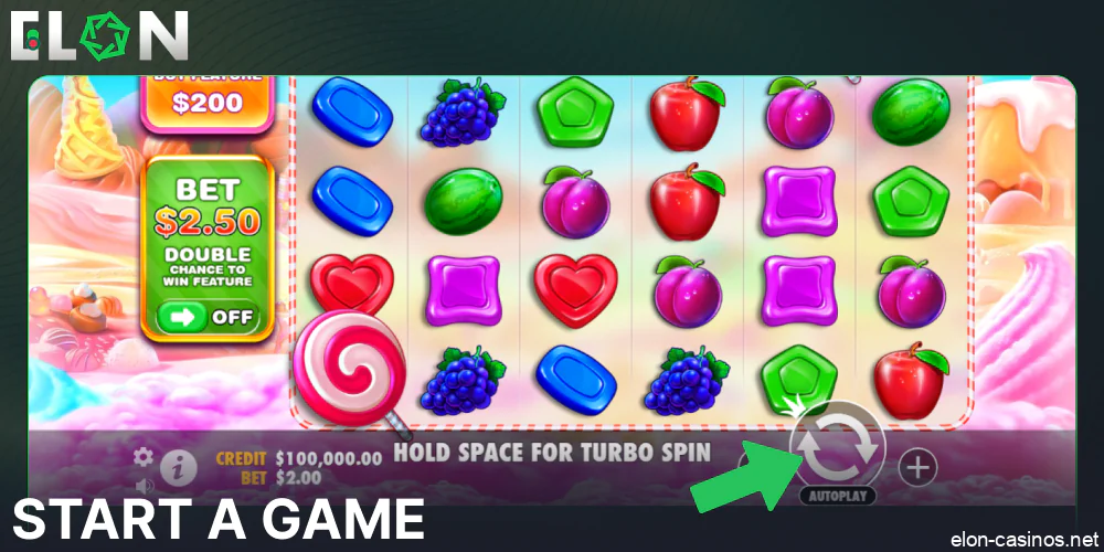Start a game on Elon Casino
